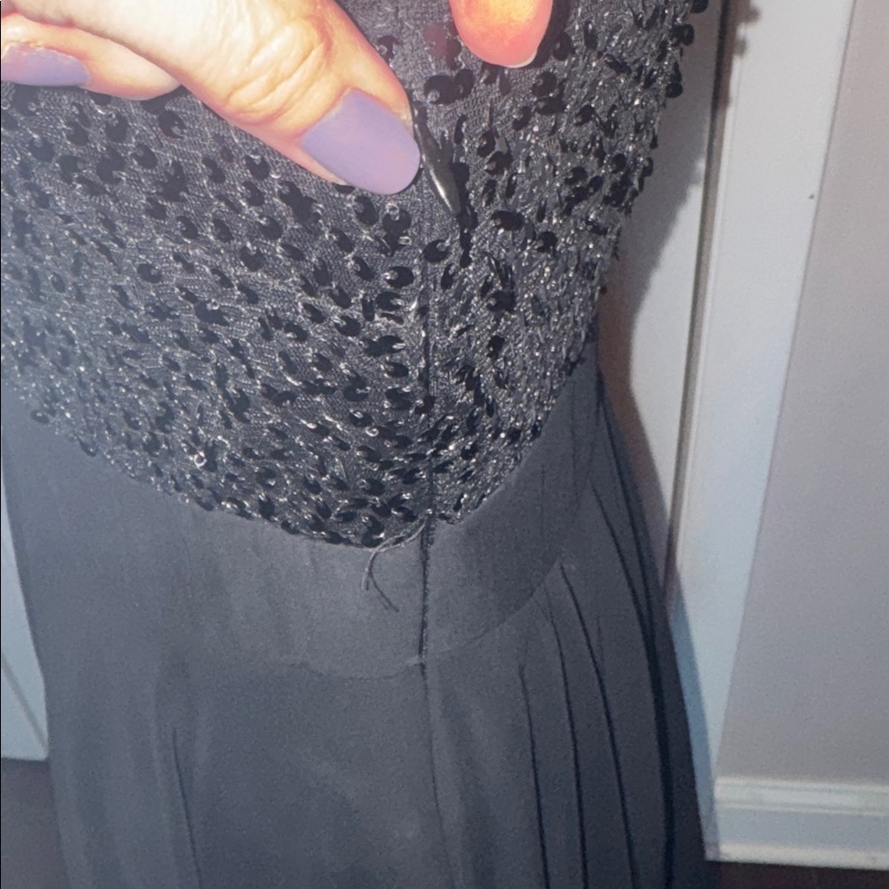 Venus V-neck sequin handkerchief dress cocktail party Size 8 - Picture 8 of 9